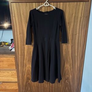 Lands' End Black Long Sleeve Dress